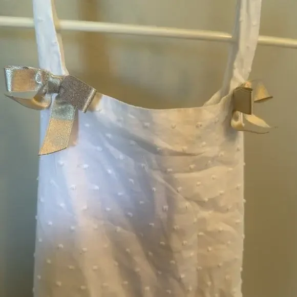 Bonnie Jean white dress iridescent ribbonsize 6x - Picture 2 of 6